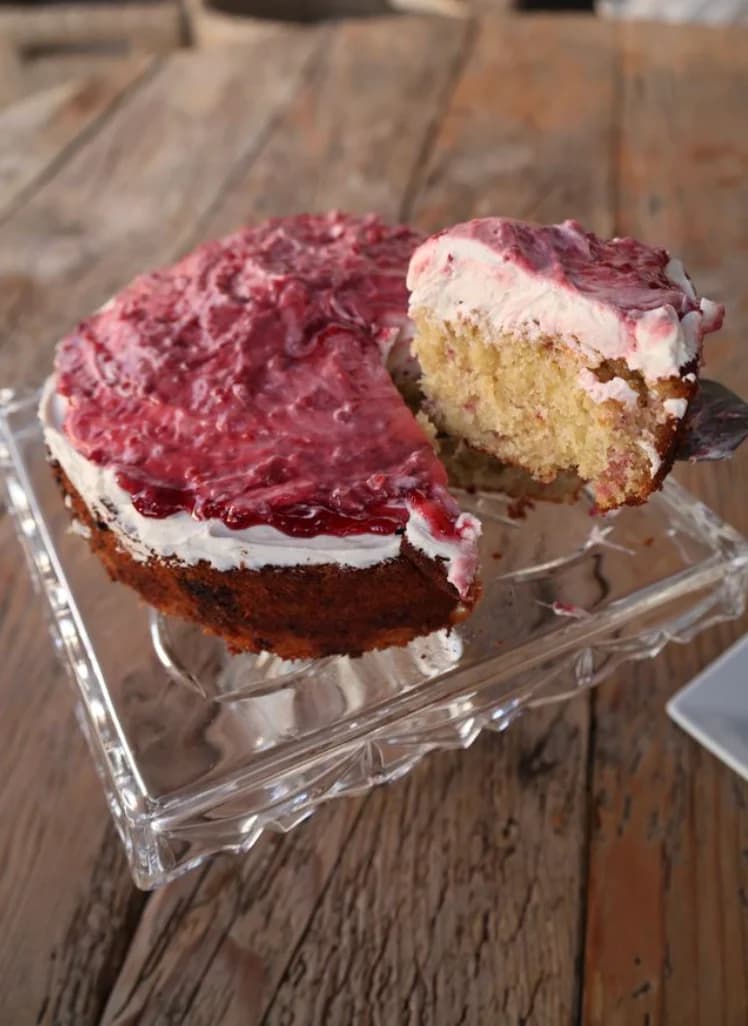 Raspberry Lemon Olive Oil Cake